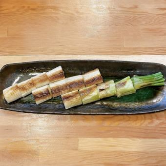 季節のネギ一本焼き