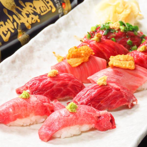 [Inevitably sold out! Meat sushi] A popular dish from "Tanhaku" where the umami and sweetness of the meat fills your mouth!