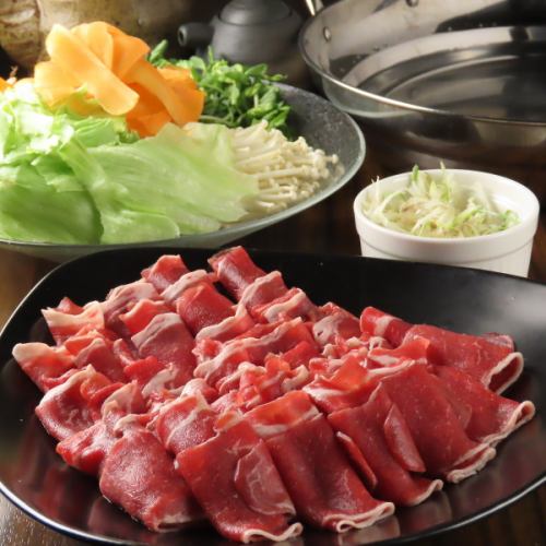 鹿モモ肉のしゃぶしゃぶセット