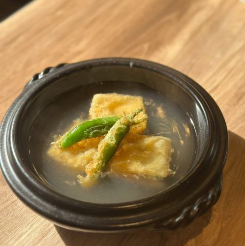 クリームチーズと餅の揚げ出し