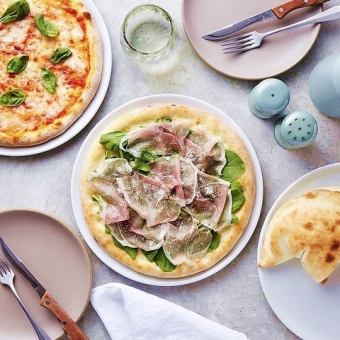 11種より選べるピッツァ＆人気の前菜が豪華4種★全9品2750円(税込)【お気軽コース】