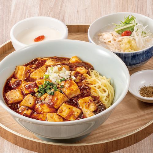 麻婆まぜそば&蒸し鶏と生姜のおかゆセット