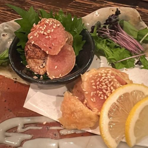アゴ落としの欲張りダブル(炙り&天ぷら)