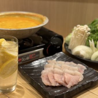 -Limited time- [Locally produced and locally consumed course] ~Hamo shabu-shabu with golden sea urchin broth, etc.~ All-you-can-drink included 8500 → 8000 yen