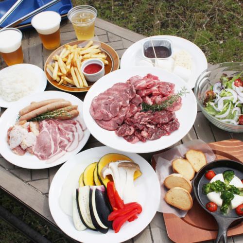 BBQ Continent Course | Compare Hitachi beef and luxurious domestic meats ★ All-you-can-eat rice