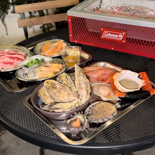 Charcoal grilled seafood on the spot!