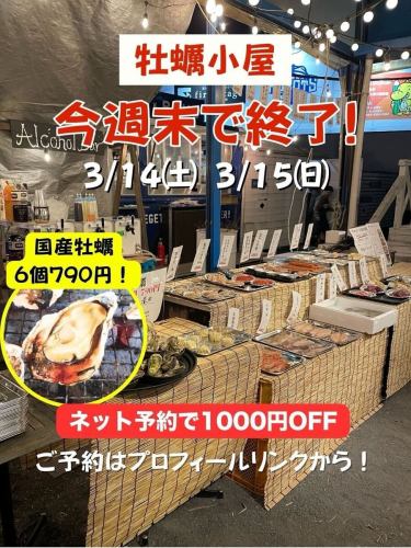 🔥今週末で終了!🔥
昼から夜まで楽しめる
牡蠣小屋・海鮮焼き 🦪✨
国産牡蠣
\6個 790円!/
炭火で焼くぷりぷり牡蠣と
海鮮をつまみに乾杯しませんか?🍺
さらに…
🎉 ネット予約で1,000円OFF!
(1組につき1,000円分プレゼント/2名様以上)
※セット、コースとの併用は不可
⸻
セット・コースもあります!
🦪【コースのご案内】(すべて2時間飲み放題付き)
・牡蠣&海鮮90分食べ放題コース 6,900円
(焼き牡蠣+海鮮+カレー食べ放題+牡蠣フライ付き)
・海鮮焼き晩酌セット 3,500円
(海鮮4種+おつまみ+飲み放題)
※フリー来店もOK!
牡蠣1皿790円、海鮮は290円〜ご用意しています✨
⸻
📅営業期間
3/15(土)まで!
⏰営業時間
土日 11:00〜22:00(L.O 21:30)
📍M-SPO TERRACE BLUE × BLUE
茨城県水戸市南町3-6
水戸駅からバスで約4分/水戸市民会館すぐ
ご予約はプロフィールリンクから📲
#水戸駅 #水戸バーベキュー #水戸市民会館 #水戸グルメ #茨城グルメ
