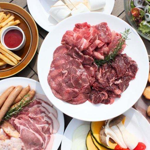7月以降【4時間利用】BBQ大陸コース+4H飲放題+カレー・かき氷食放題!★持ち込みOK★毎年人気