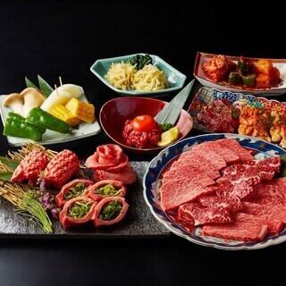 14 dishes in total [120 minutes all-you-can-drink] Specially selected kalbi and loin [Goku Uchida Kaiseki Course] 8,250 yen including tax