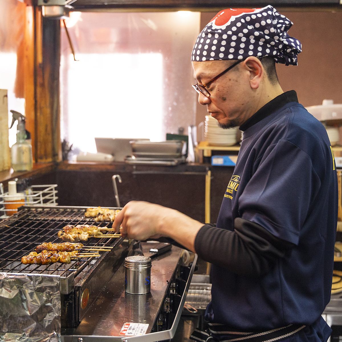 店主オリジナルブレンドのタレもしくは塩でお楽しみください!