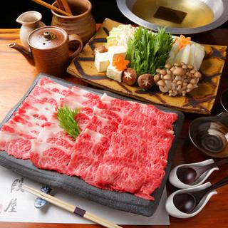 黒毛和牛しゃぶしゃぶコース11000円（全6品）