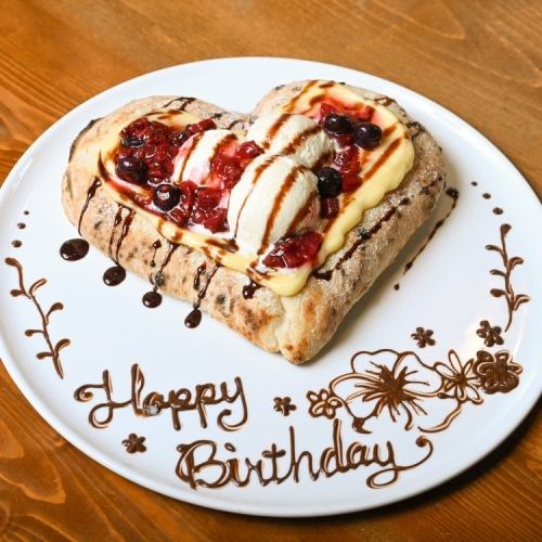 メッセージ付きデザートプレート