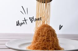 Italian chestnut freshly squeezed Mont Blanc