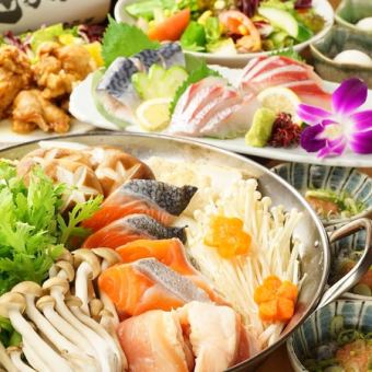 《Nabe》Exciting! Seafood miso hotpot [Miyabi course] Monday to Thursday 3 hours, weekends 2 hours all-you-can-drink [9 dishes in total] 6,500 yen ⇒ 6,000 yen