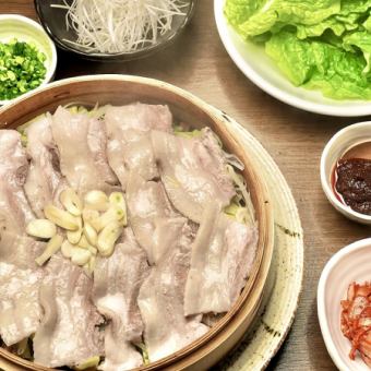 【期間限定】季節食材と鹿児島県産六白黒豚の蒸しギョプサル堪能2時間飲み放題付きコース