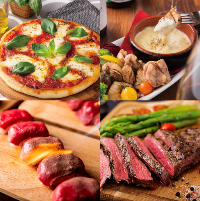 大満足 3時間飲み放題付 グリルミート チーズ含む22品食べ放題 4480円 3480円 肉丸酒場 水道橋店