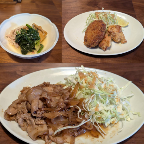 【月替わり定食】1,000円(税込)春の食堂日々では、バランスのとれた定食を月替わりでご提供中。