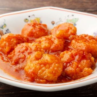 ☆★☆ドデカエビチリ、焼き餃子、点心2種等々！＜5,500円コース＞2H飲み放題