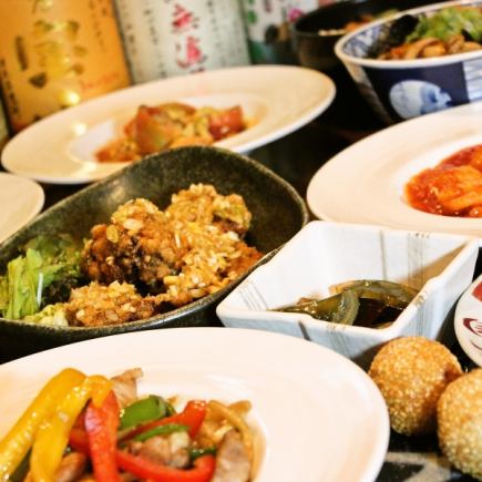 ☆★☆赤いチャーシュー、刺身３点盛り、点心３種等々＜6,000円コース＞2H飲み放題