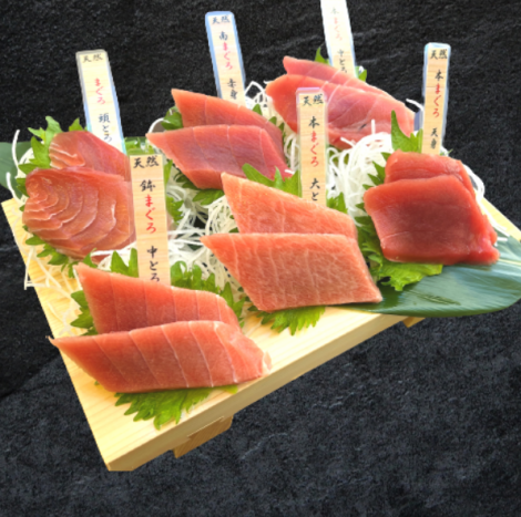 [Popular Menu] Comparison of natural tuna geta platters