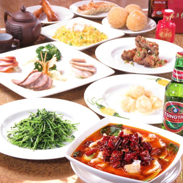 【3名様以上で迷った時はコレ！】6種類の飲み放題付き川国志絶品コース！！