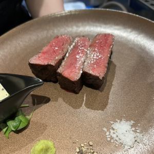 Rare cut of meat! Ocean Beef grilled over charcoal.