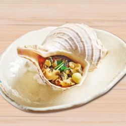 Grilled whelk