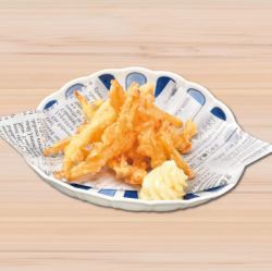 Smoked dried squid tempura