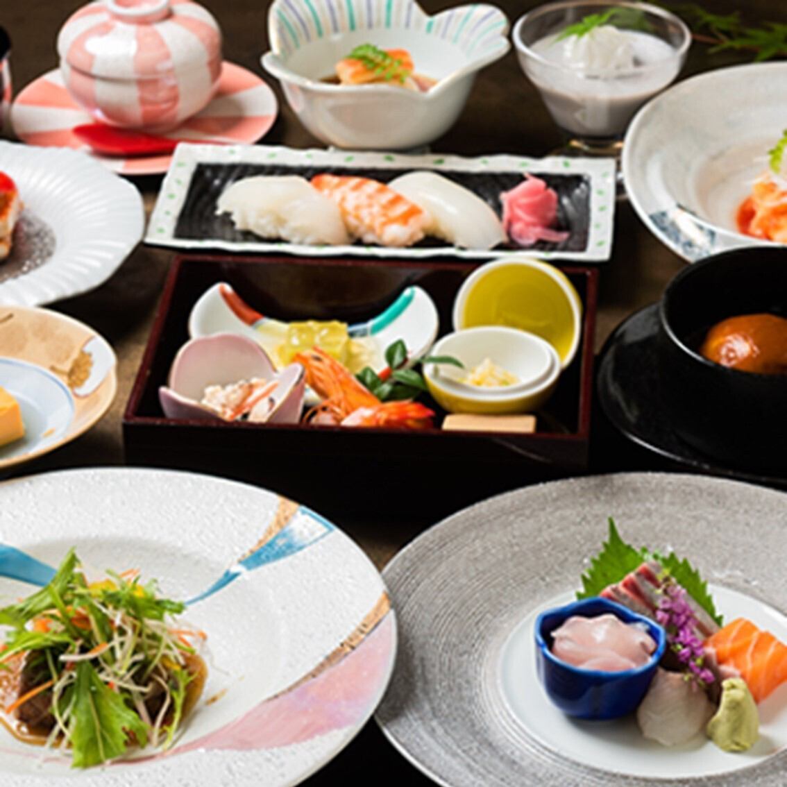 旬の食材を使った懐石宴会コースをご用意♪お酒と一緒にどうぞ◎