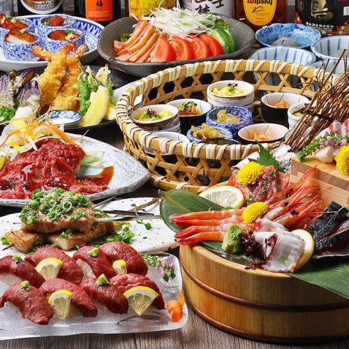 [Good deal with all-you-can-drink!] ≪Enjoy meat, fish, and vegetables≫ All-you-can-drink course starts from 3,500 yen! A la carte 10% off coupon is also available♪