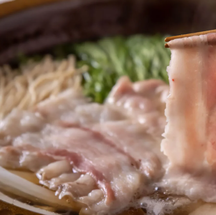 冬の阿波美豚しゃぶ鍋コース全8品2時間飲み放題付5000円（税込）日~木1000円引き4000円(税込）