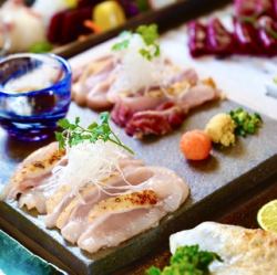 Satsuma chicken sashimi (breast)