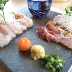 Satsuma chicken sashimi (thigh)