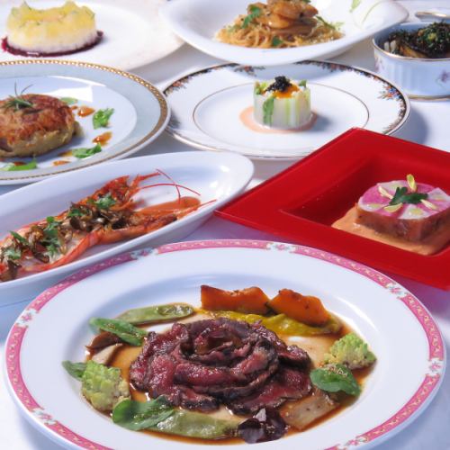 Our most popular A course ♪ Mainly exquisite meat dishes baked in the fireplace ♪