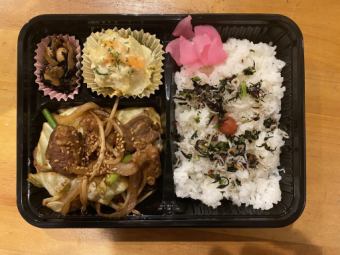 豚はらみ炒め弁当