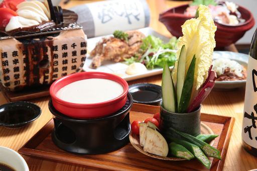Variety of sake lees shining with local ingredients