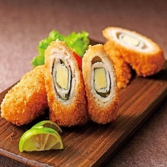 Deep-fried flatfish / chicken cheese perilla roll
