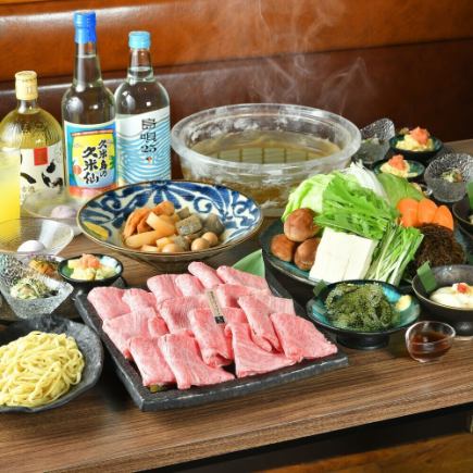 ≪북 신지점 한정 망신년회 코스≫국산 A5 랭크 와규 로스 레타 샤브!고기 1.5배