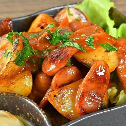 あぐー豚とインカのめざめのピリ辛