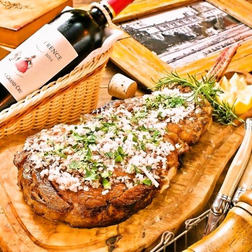 Bone-in rib roast~Tomahawk~1000g *By reservation only.