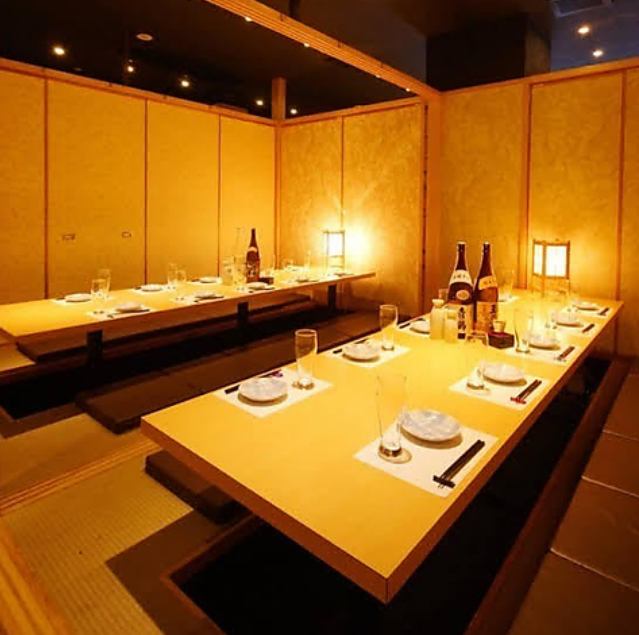 A private room is OK for a large number of people! Everyone can enjoy themselves in a completely private room.
