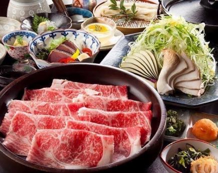 【個室確約】★3H飲み放題×料理8品★上州牛肉寿司＆豚・牛しゃぶしゃぶ!贅沢リッチ肉宴会コース