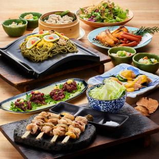 A feast of Yamaguchi Kawara Soba and fine sake on a cold night - Yamaguchi Kawara Soba Course (8 dishes, 2 hours of all-you-can-drink for 6,000 yen)