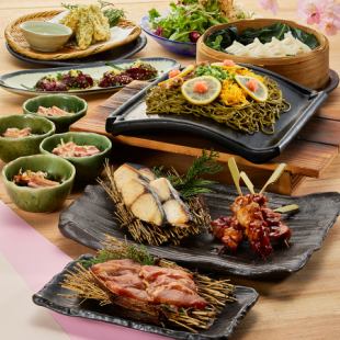 ◆歓送迎会プラン◆【山口瓦そばコース・獺祭含む豪華日本酒飲み放題・全8品・7000円】