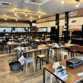 11 tables for 4 people each