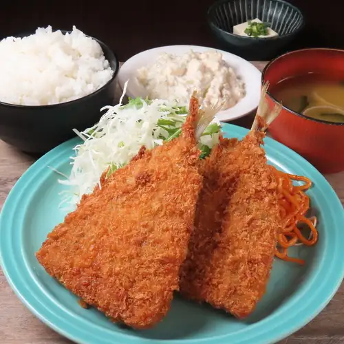 炸竹荚鱼套餐