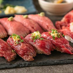 四块瘦牛肉寿司