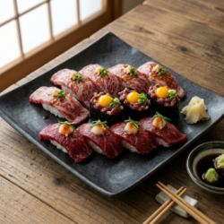 两片马肉刺身