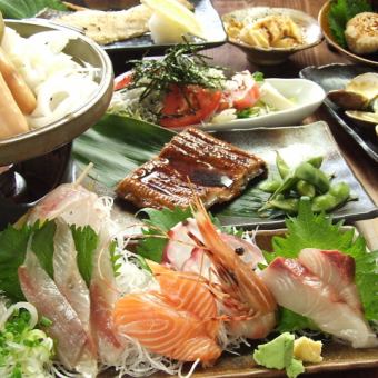 “Dassai”无限畅饮！包括高级海鲜在内的8种菜肴！“每人1盘”＆无限畅饮2小时30分钟5,000日元（含）