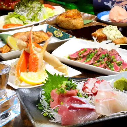 Private room x All-you-can-drink sake from the six Tohoku prefectures! 8-course meal of seafood and meat with 120 minutes of drinks for 4,000 yen.